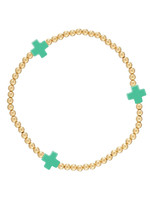 E Newton Girl E Newton Girl Emerald Signature Cross Bracelet