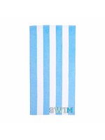 Mud Pie Mud Pie Blue Stripe Patch Beach Towel