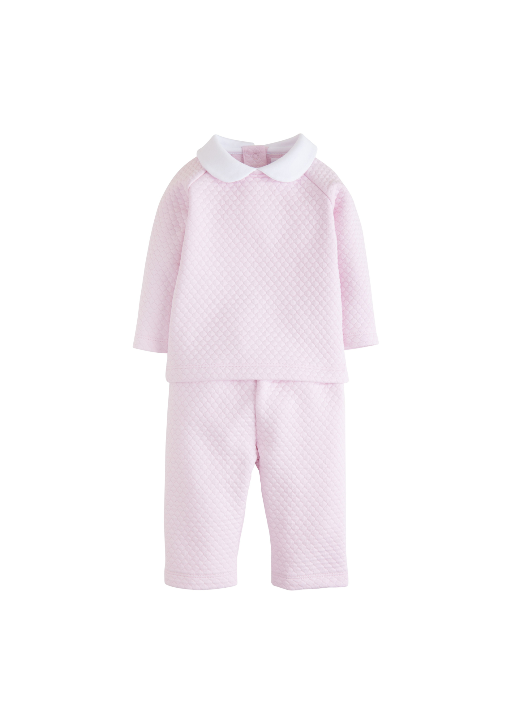 Little English Little English Quilted Pant Set-Light Pink
