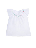 Little English Little English Embroidered Blouse - Strawberry