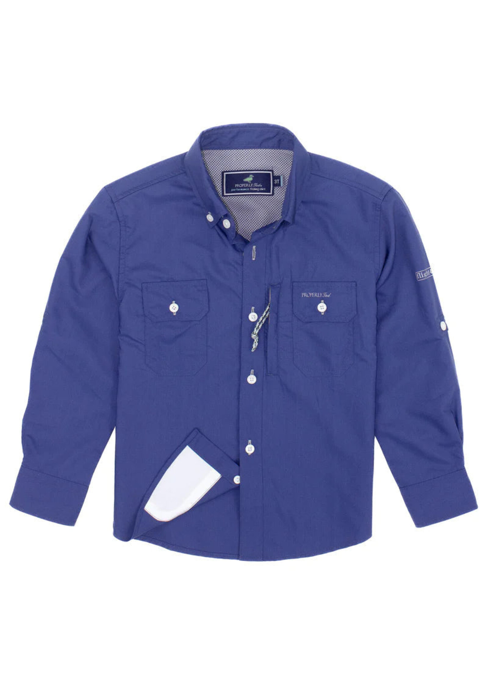 Properly Tied LD Offshore Fishing Shirt-River Blue