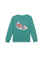 Properly Tied LD Sleigh Dogs LS Teal Tee