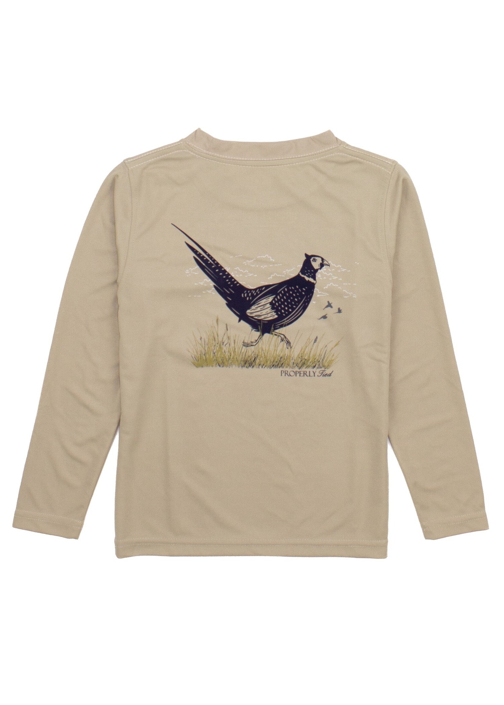 Properly Tied LD Perf Tee LS Pheasant Sand