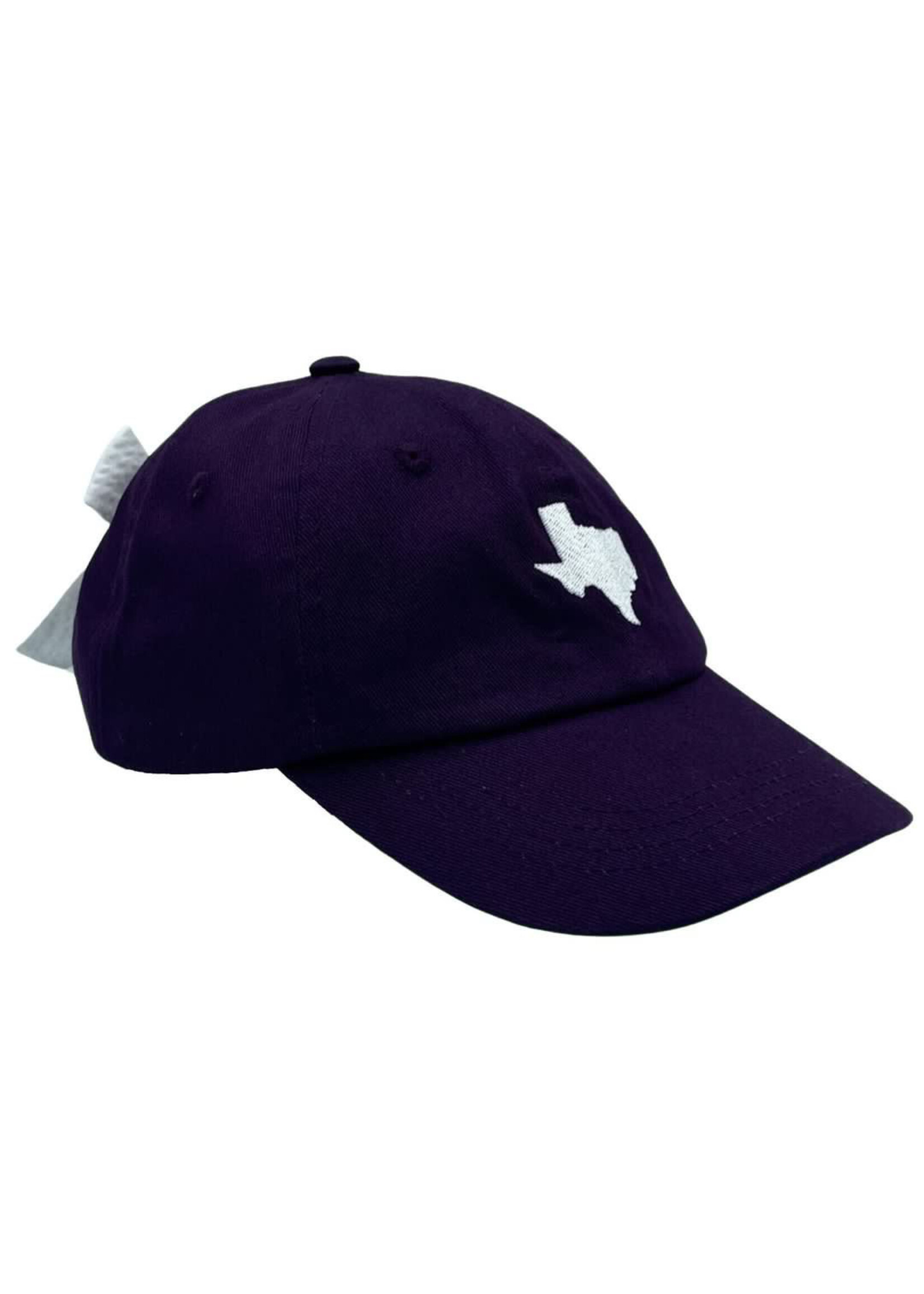 Bits & Bows Bits & Bows Girls Purple TX Hat -Purple with Bow