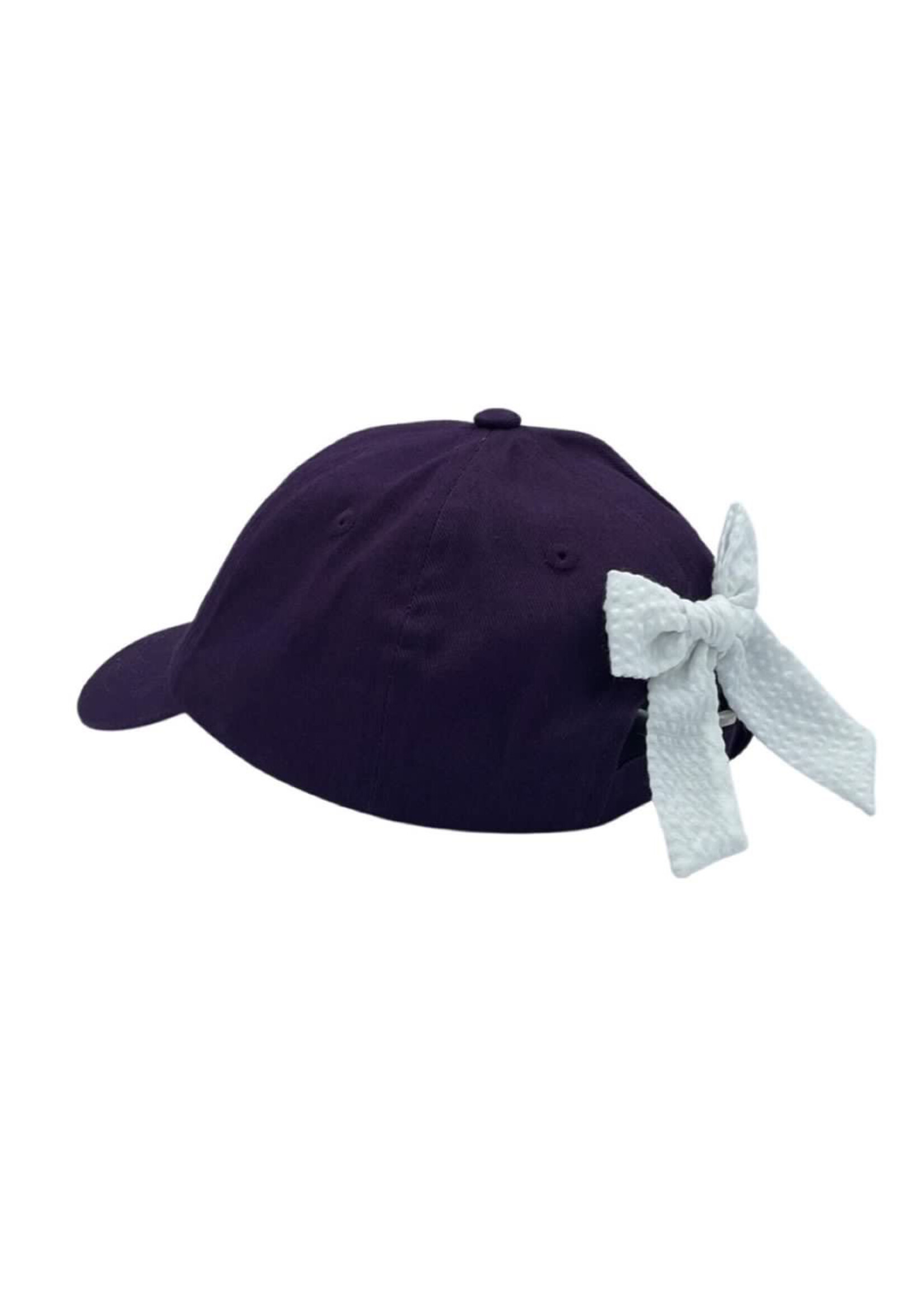 Bits & Bows Bits & Bows Girls Purple TX Hat -Purple with Bow