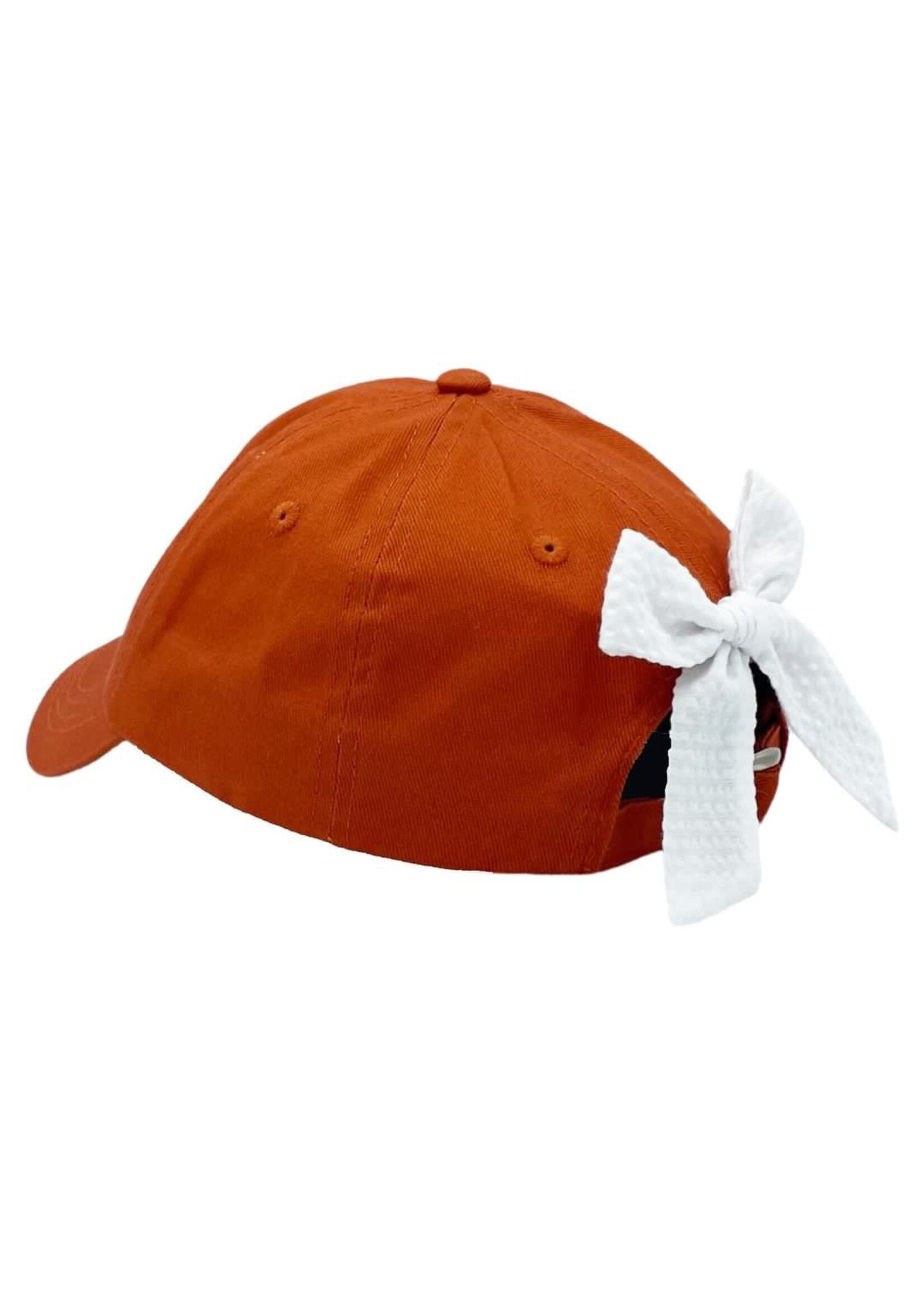 Bits & Bows Bits & Bows Girls Longhorn Hat -Burnt Orange with Bow