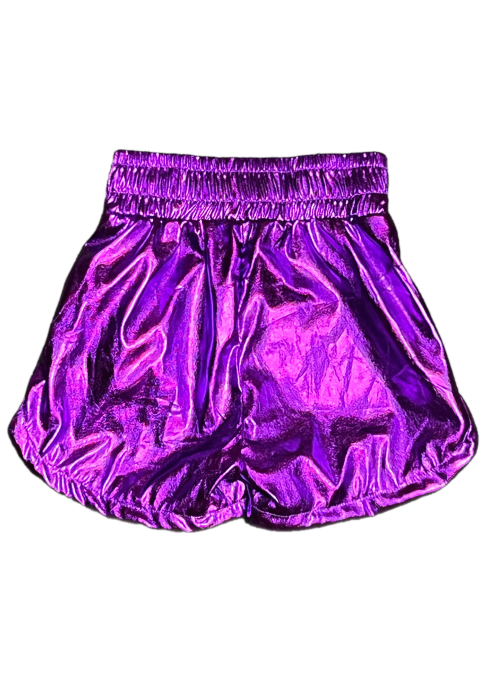 Belle Cher Belle Cher Purple Metallic Shorts