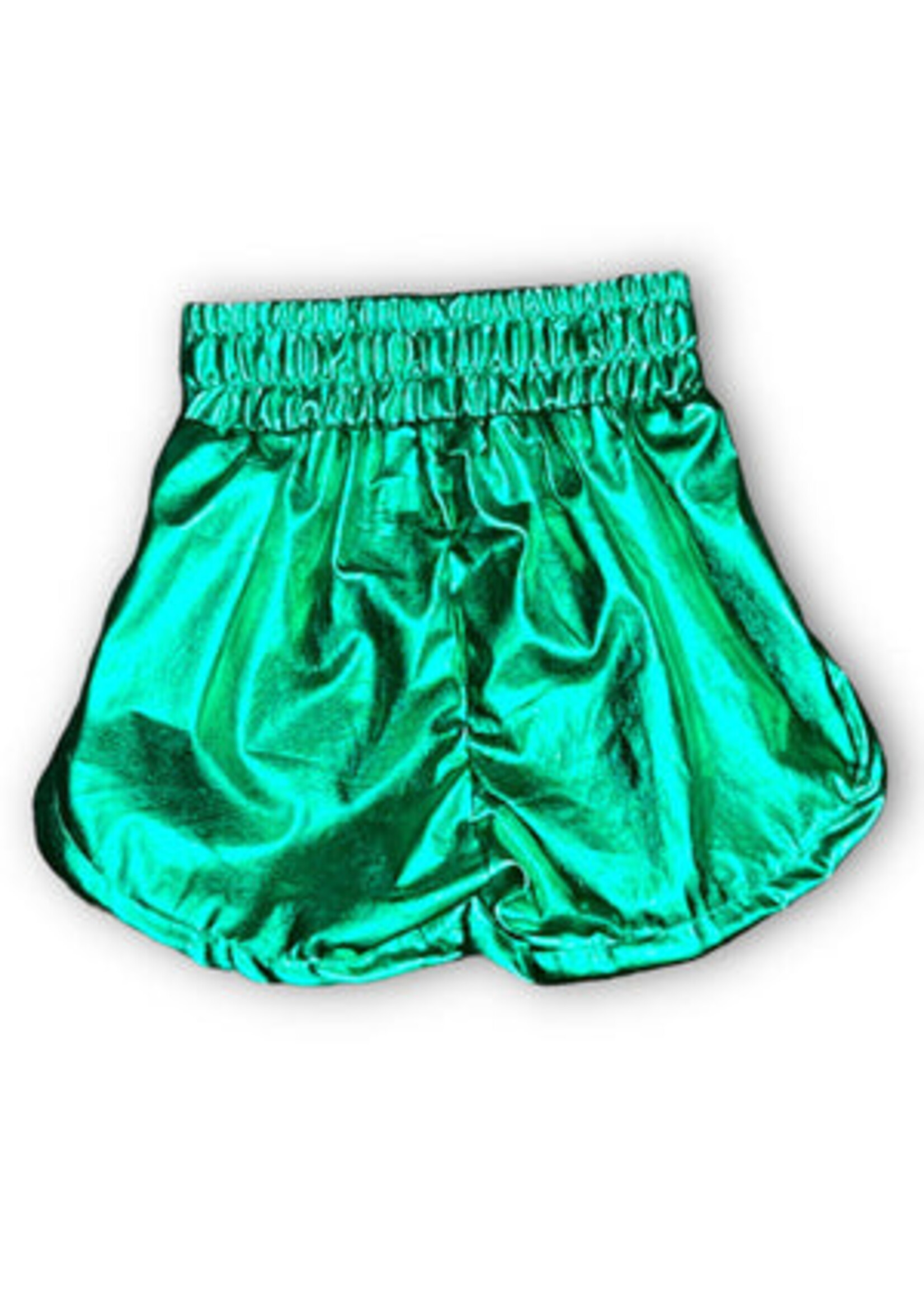 Belle Cher Belle Cher Green Metallic Shorts