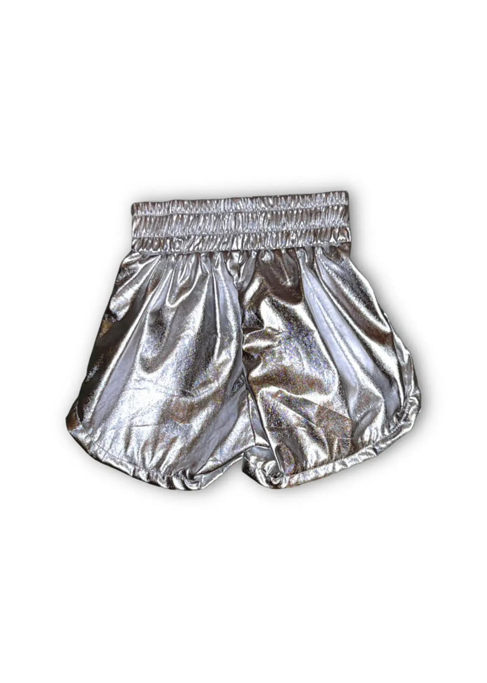 Belle Cher Belle Cher Silver Metallic Shorts