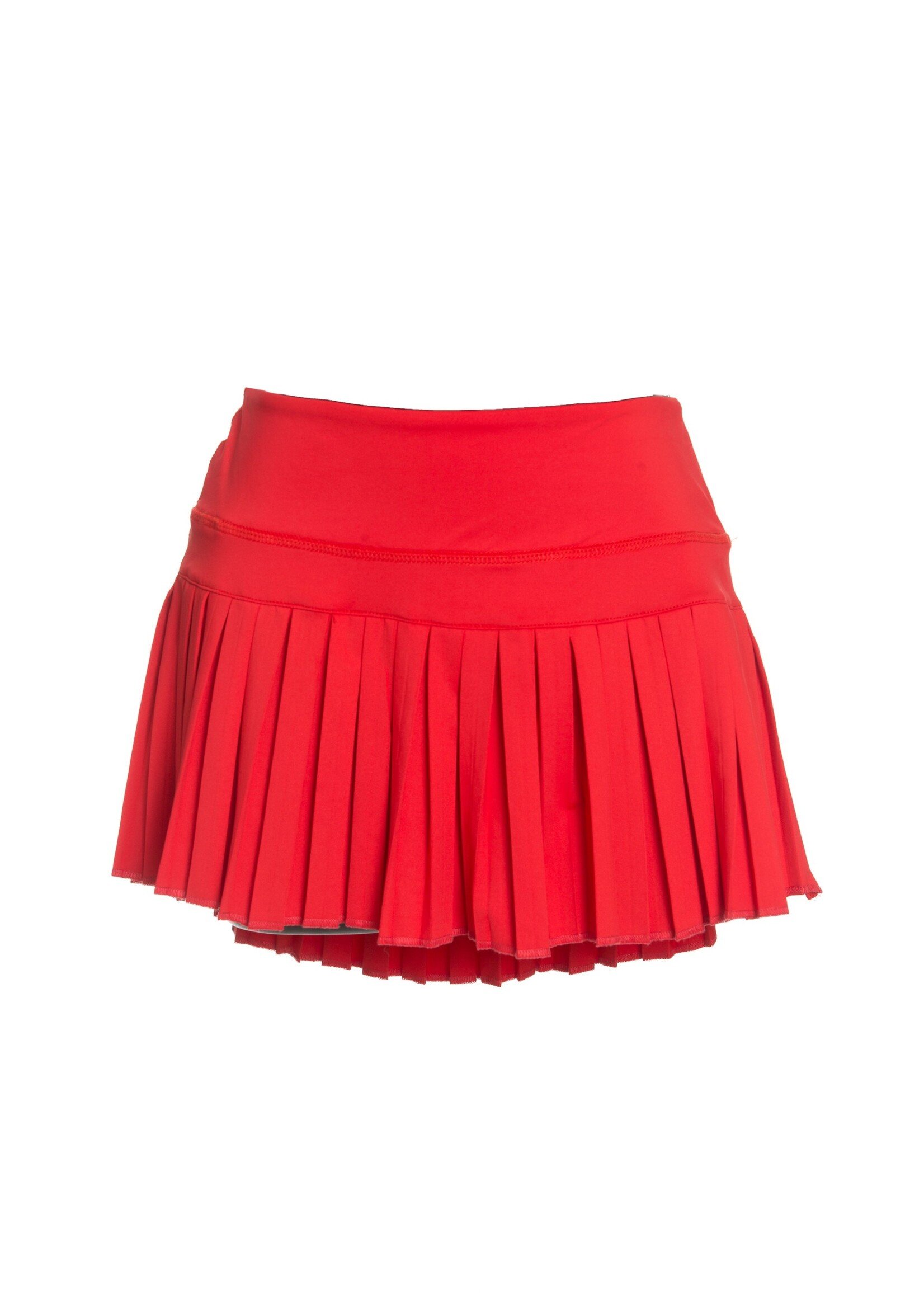 Gold Hinge Gold Hinge Candy Red Pleated Skirt