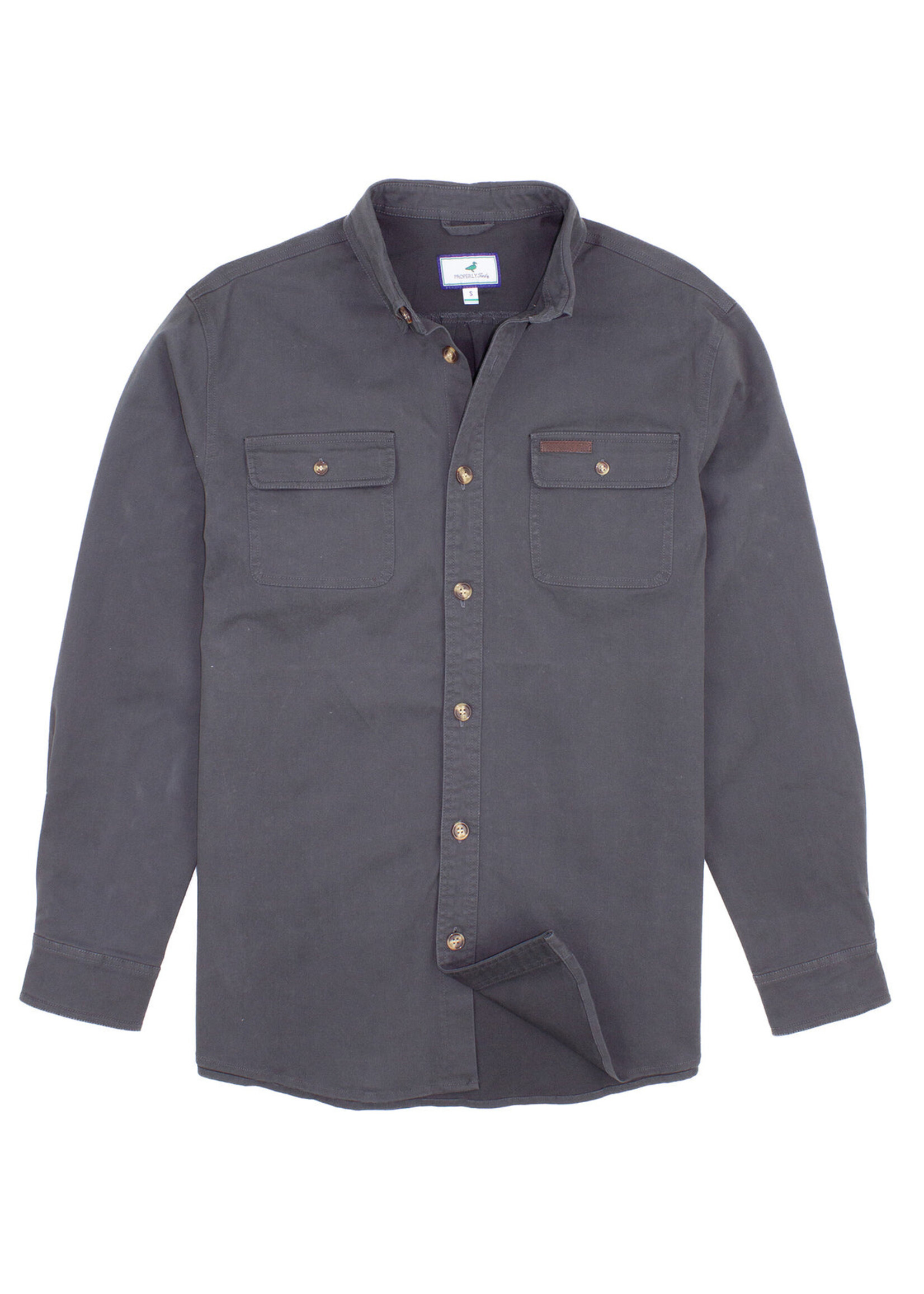 Properly Tied Harvest Work Shirt Charcoal
