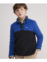 Vineyard Vines Boys Color Block Fleece Maritime Blue