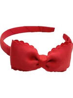 Winn and William Winn and William Scallop Bow Headband - Red