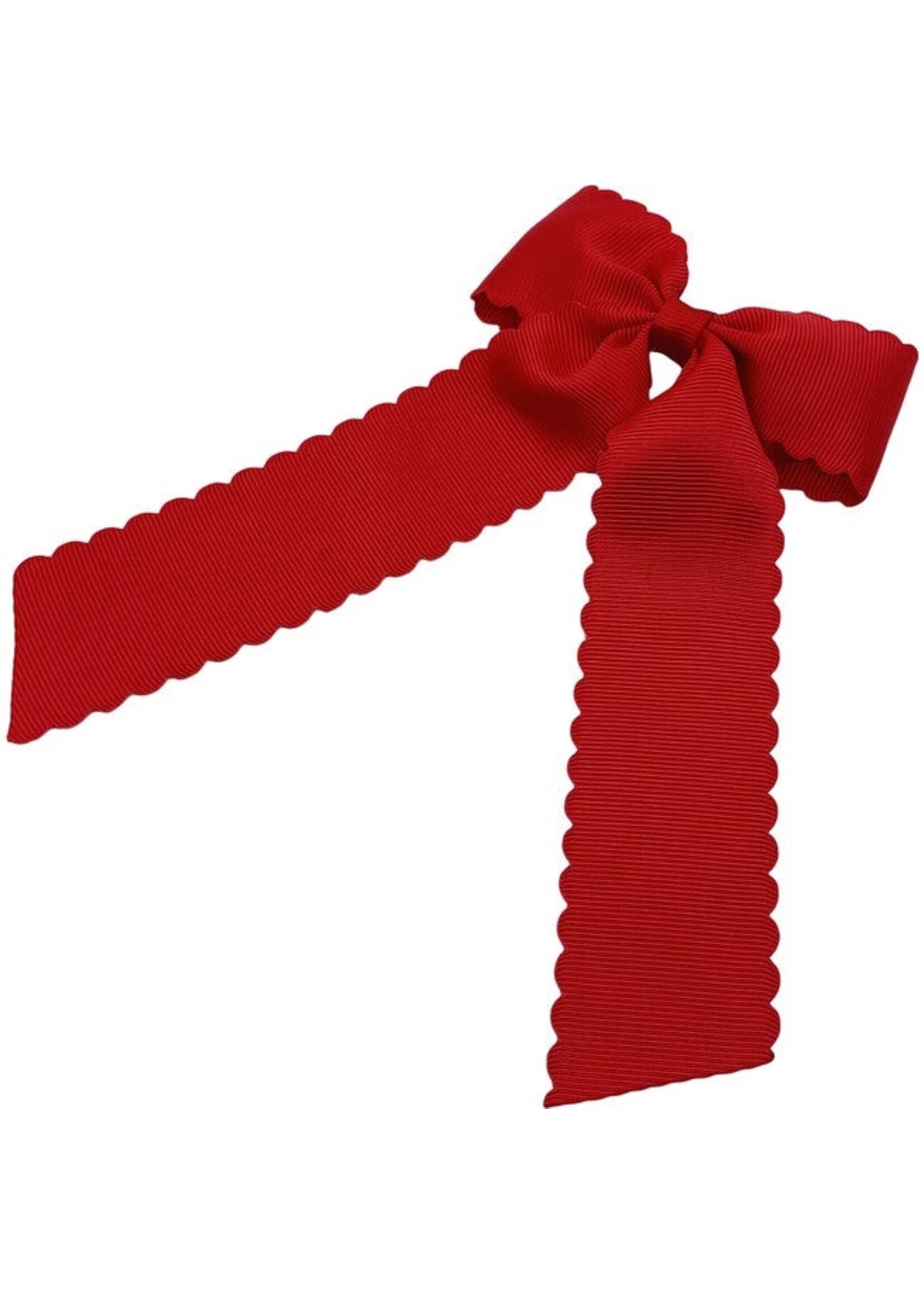 Winn and William Winn and William Scalloped Bow - Red