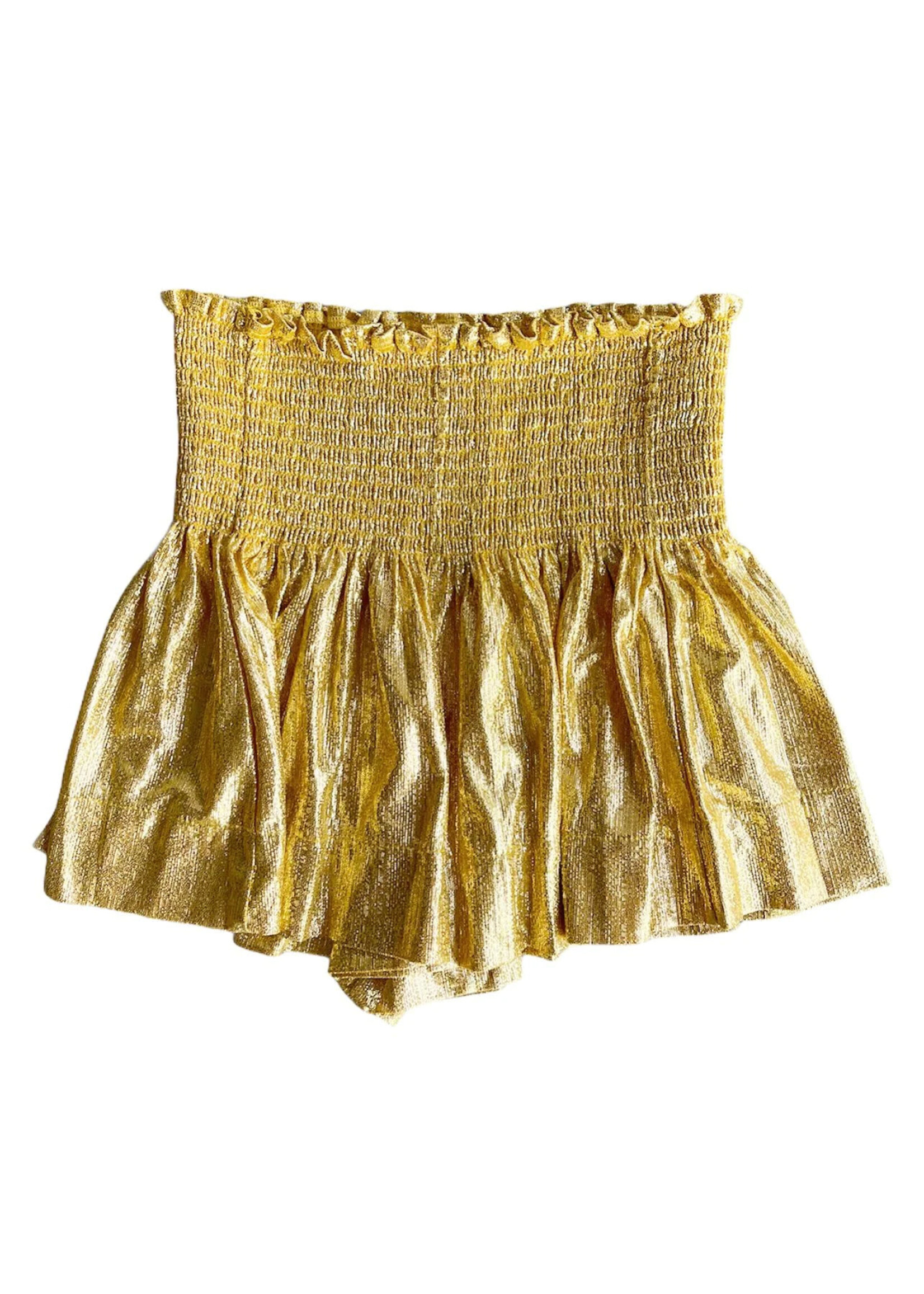 Queen of Sparkles Queen of Sparkles Girls Gold Swing Shorts