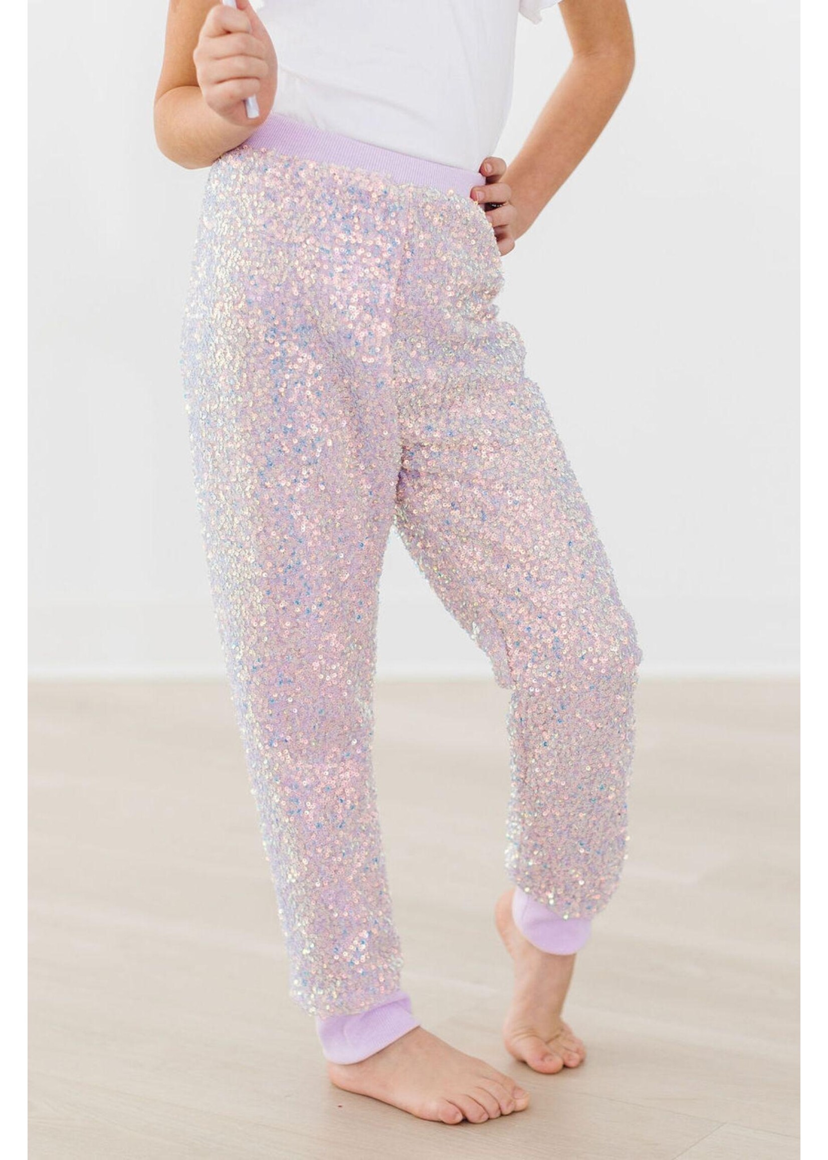Mila & Rose Mila and Rose -Lavender Sequin Joggers