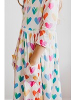 Mila & Rose Mila & Rose Lotta Love 3/4 Sleeve Pocket Twirl Dress