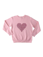 Sparkle Sisters Sparkle Sisters Studded Pink Heart Sweatshirt