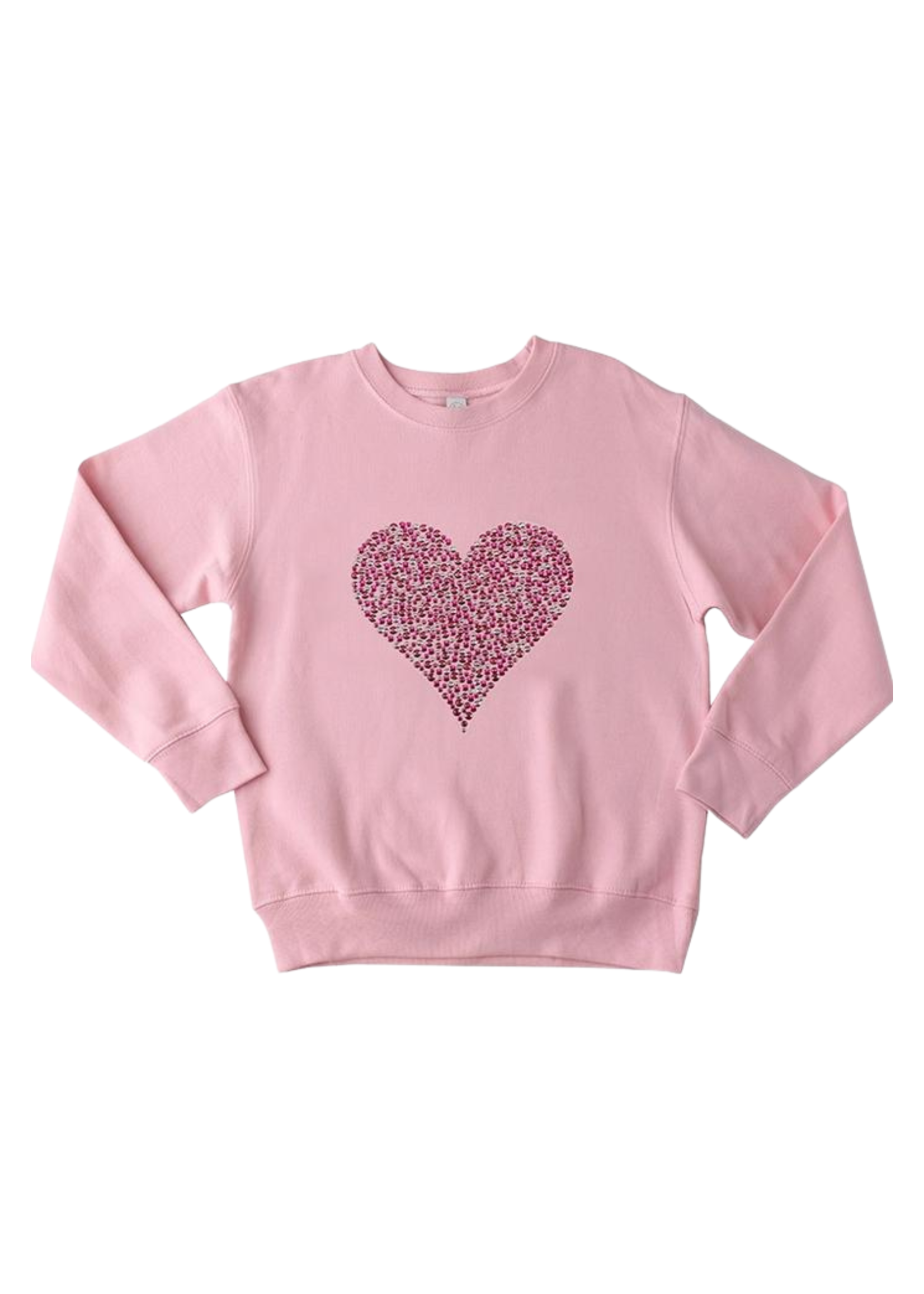 Sparkle Sisters Sparkle Sisters Studded Pink Heart Sweatshirt