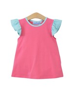 Trotter Street Kids Trotter Street Vivian Flutter Top Pink & Mint