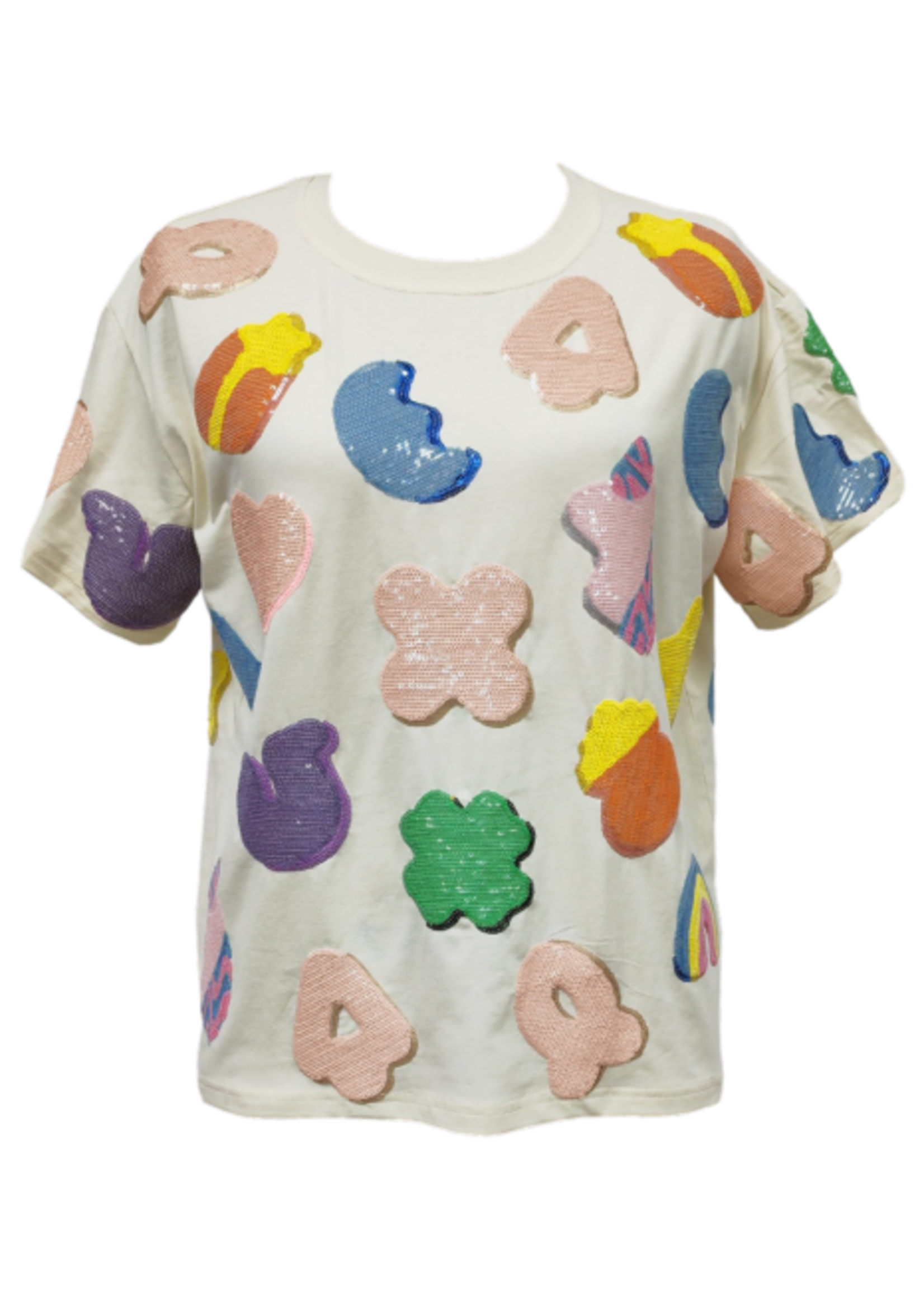 Queen of Sparkles KIDS IVORY LUCKY CHARM ICON TEE