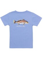 Properly Tied Boys Red Fish Light Blue Tee