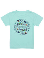 Properly Tied Boys Stay Fly Seafoam SS Perf Tee
