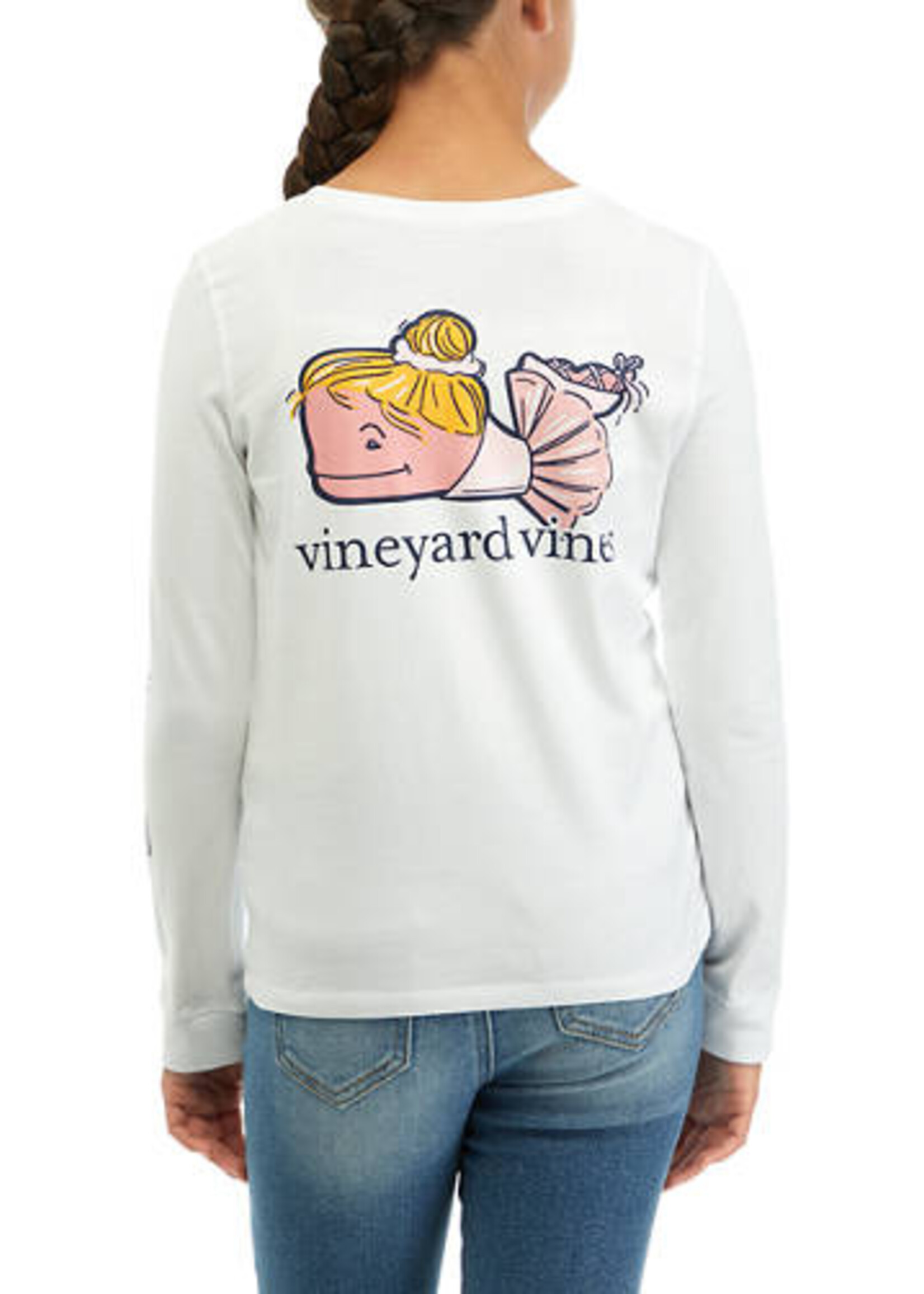 Vineyard Vines Girls Ballerina Whale LS Tee