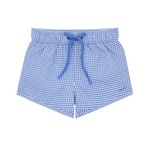 Minnow Minnow Boys Sky Blue Gingham Boardie
