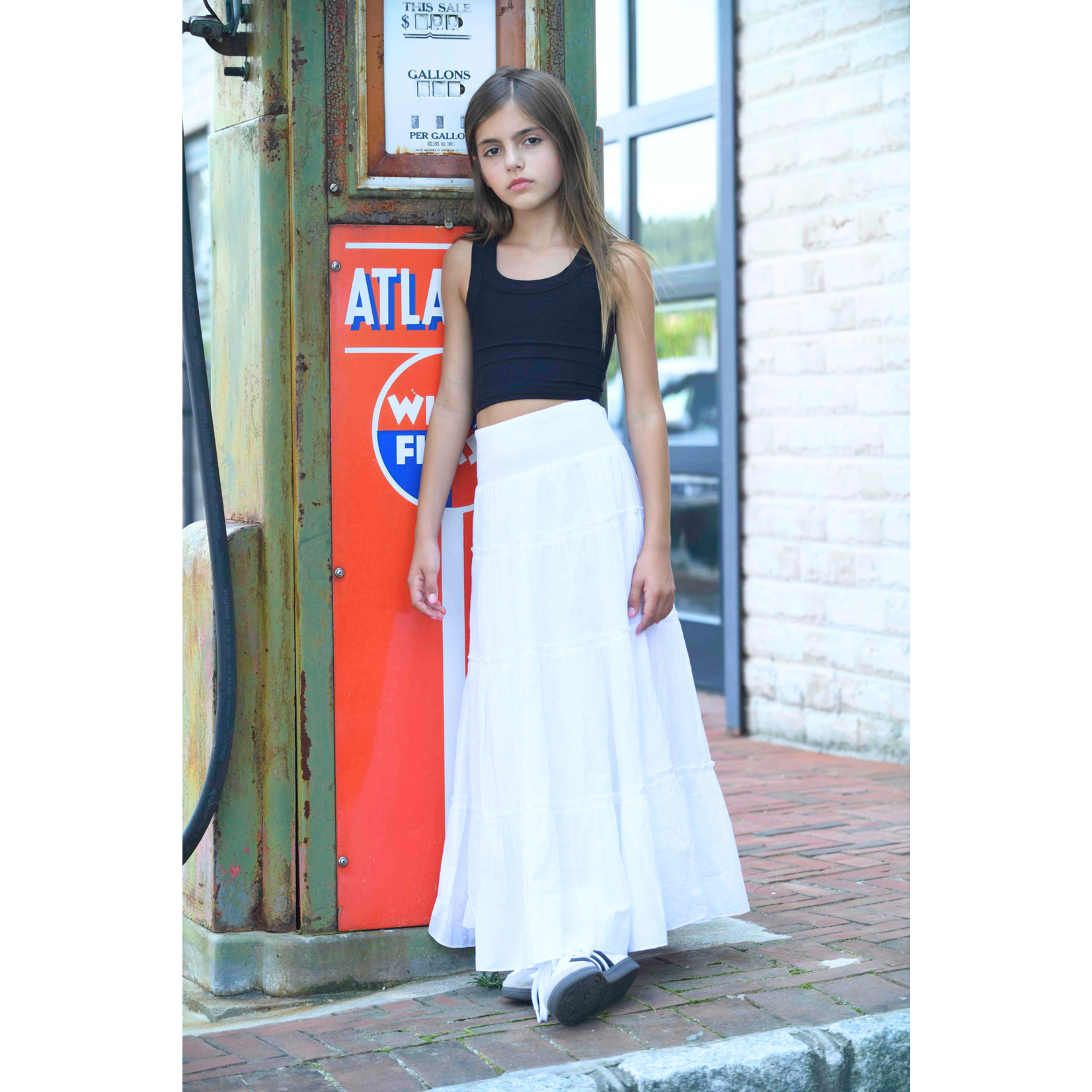 Katie J NYC Katie J White Meadow Maxi Skirt