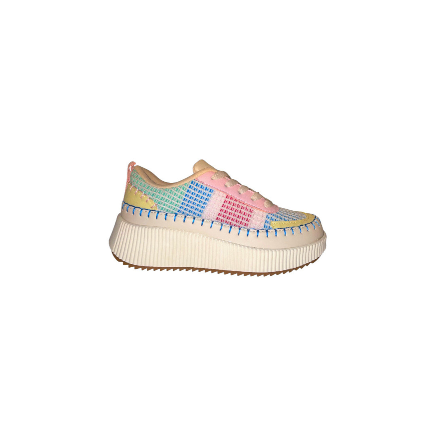 Covey House CH Light Pink Multi Platform Sneaker