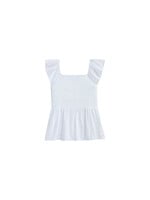 Vineyard Vines White Smocked Jersey Top