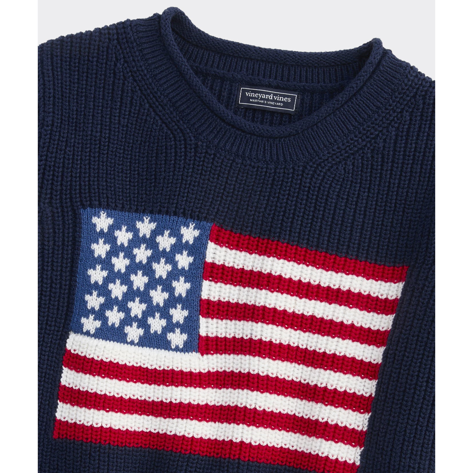 Vineyard Vines American Flag Rollneck Sweater