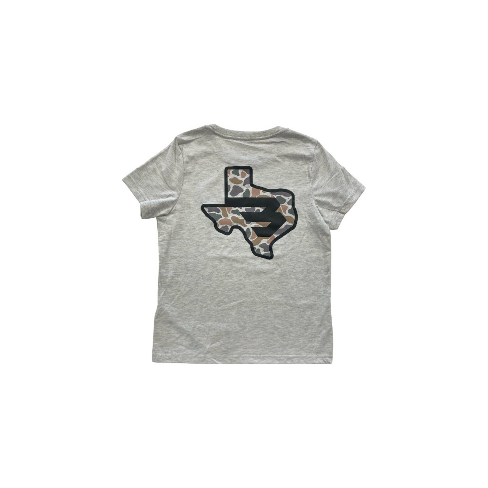 Burlebo Burlebo Texas Camo Flying B Logo - Heather Ash Tee