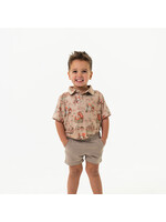 Burlebo Burlebo Youth Cowboy Up Khaki Polo