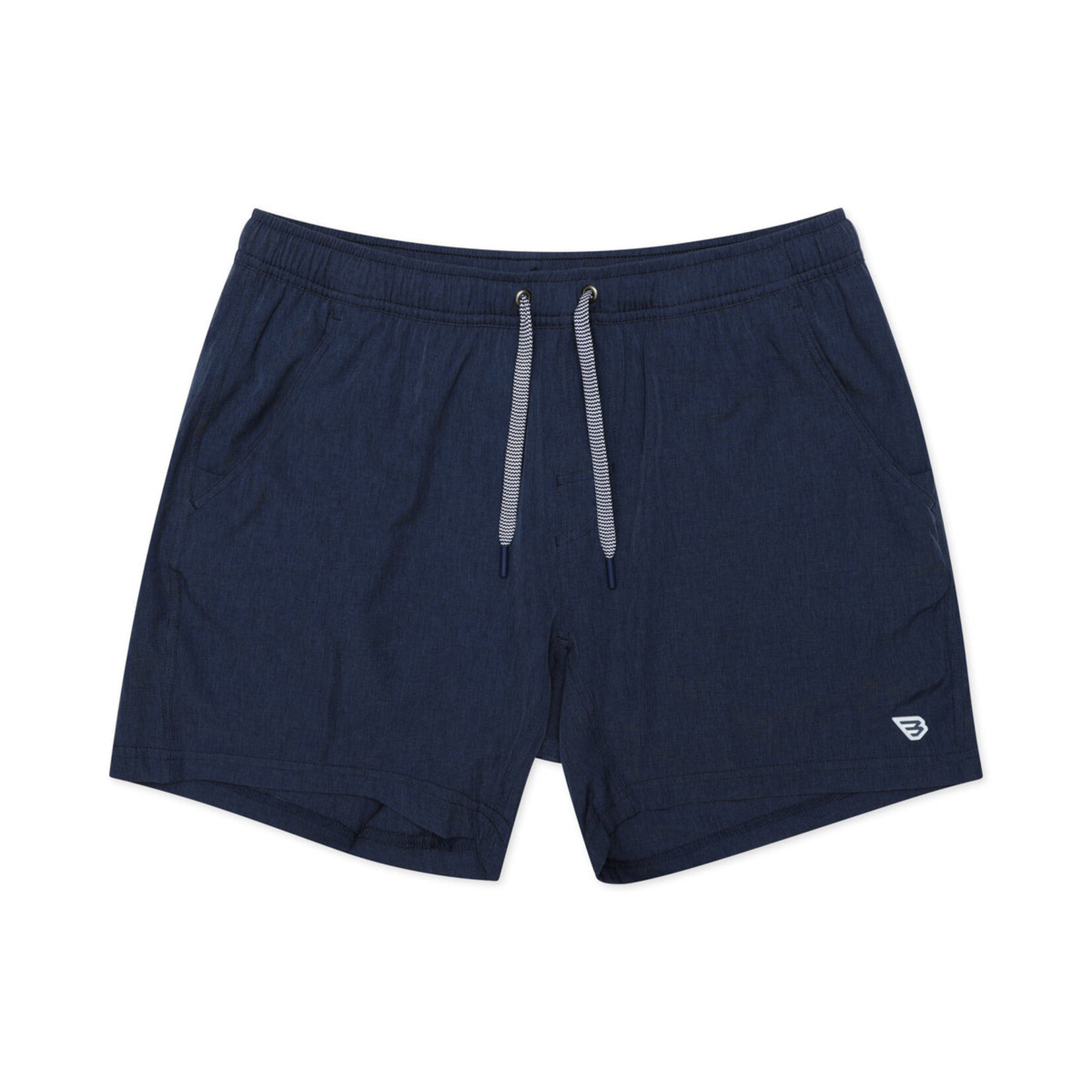 Burlebo Burlebo Heather Navy Athletic Short AM Flag Pocket