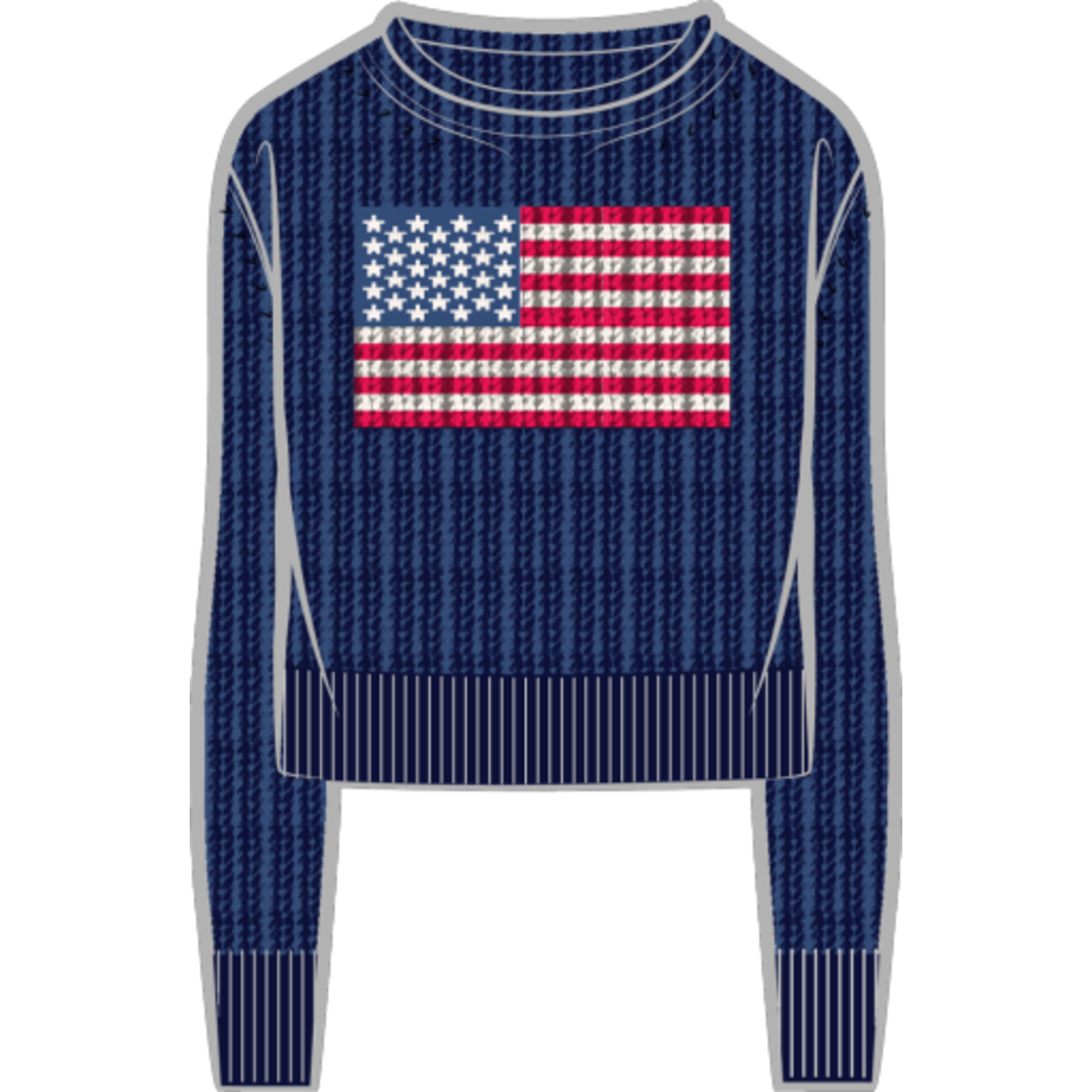 Vineyard Vines American Flag Rollneck Sweater
