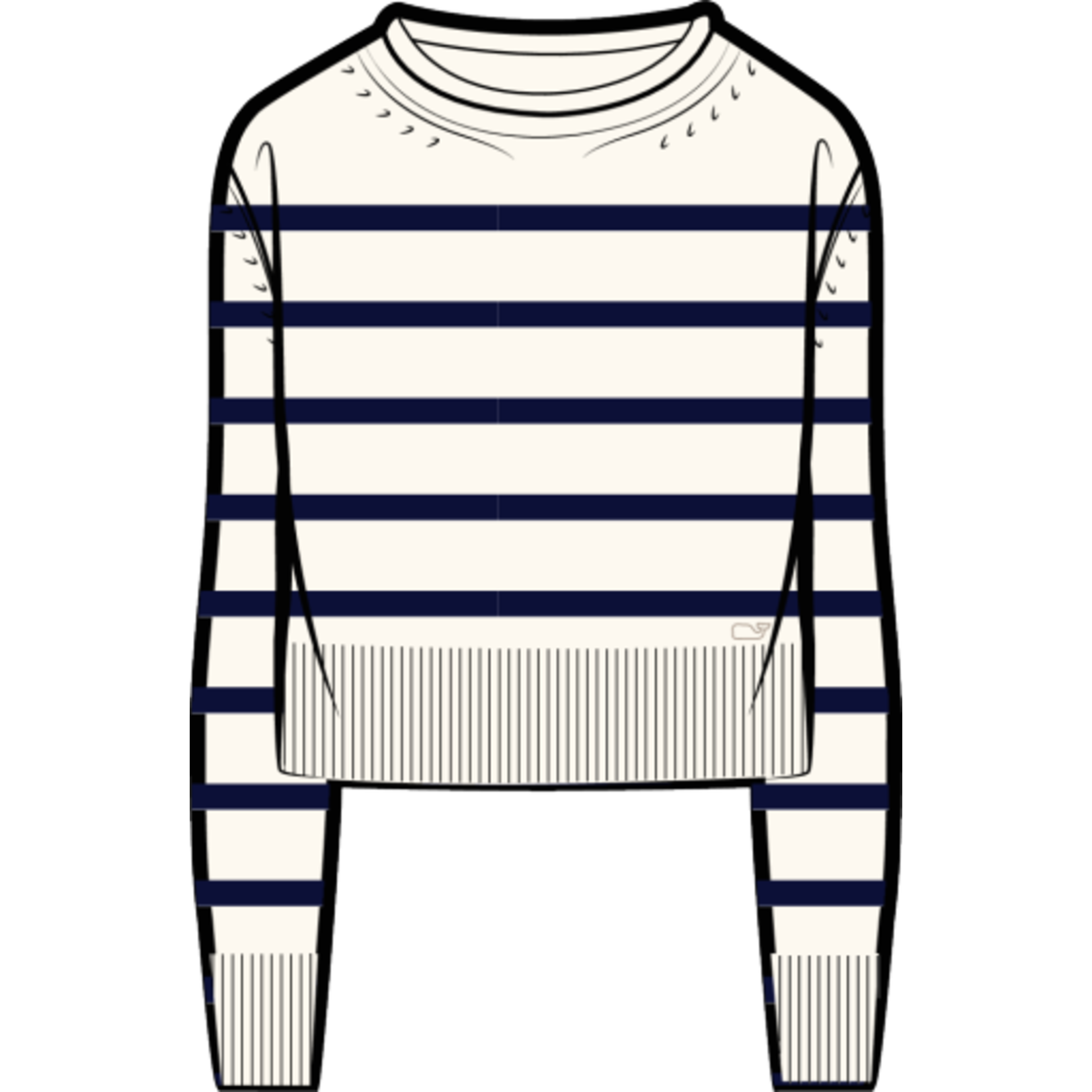Vineyard Vines Bretton Stripe Roll Neck Sweater