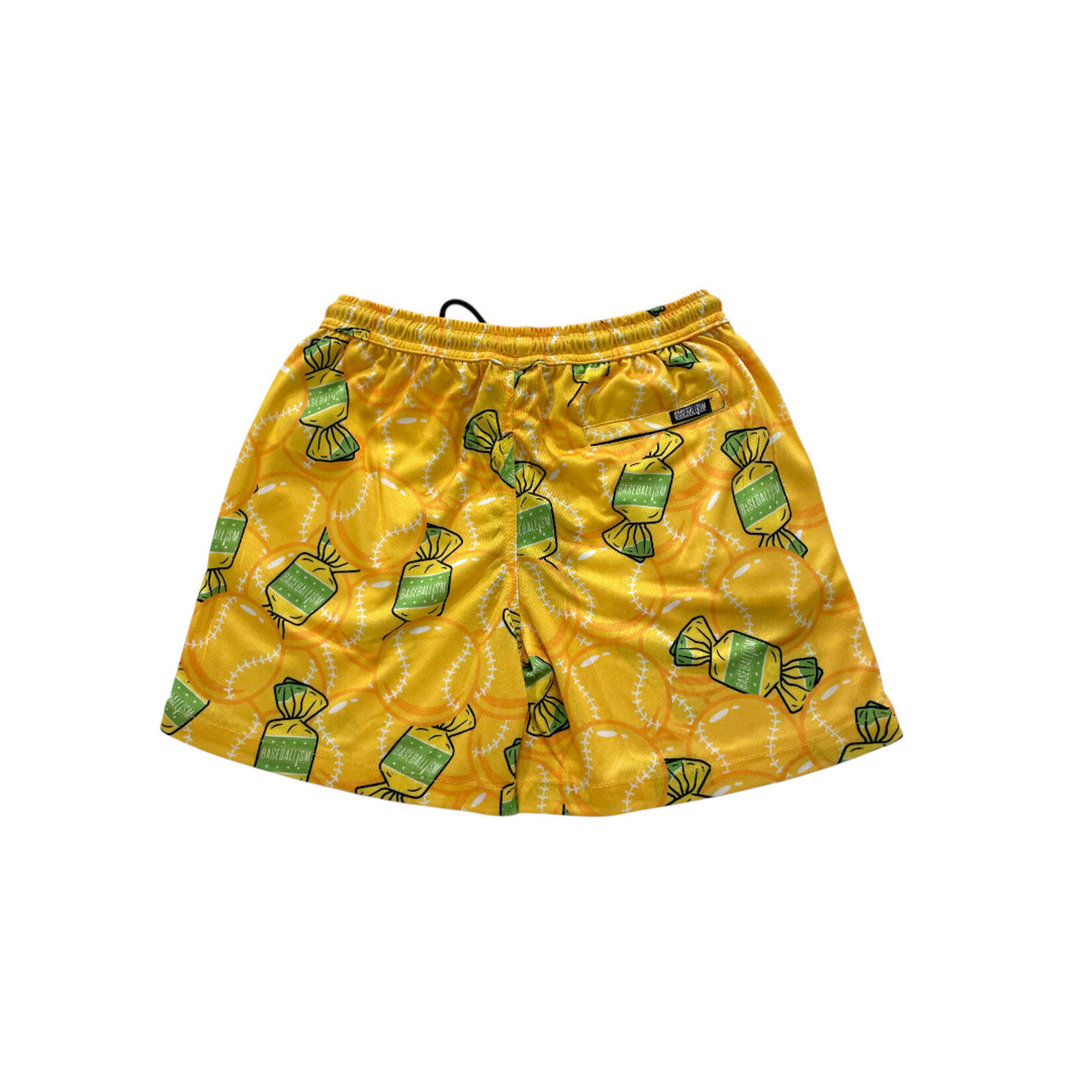 Baseballism Baseballism Yellow Doubles & Bubbles Mesh Short