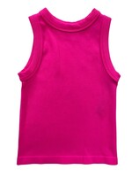 Suzette Suzette Hot Pink High Neck Ribbed Seamless Tank