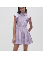 TCEC TCEC Lavender Fit and Flare Ruffle Dress