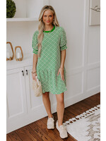 Entro Womens Green Printed Cotton Dress