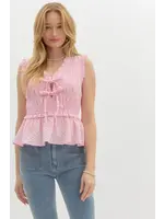 Entro Entro LT Pink Smocked Tank