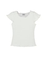 Gabby Gabby White Lili Pleated Top