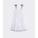 Vineyard Vines Girls Poplin Scallop Dress