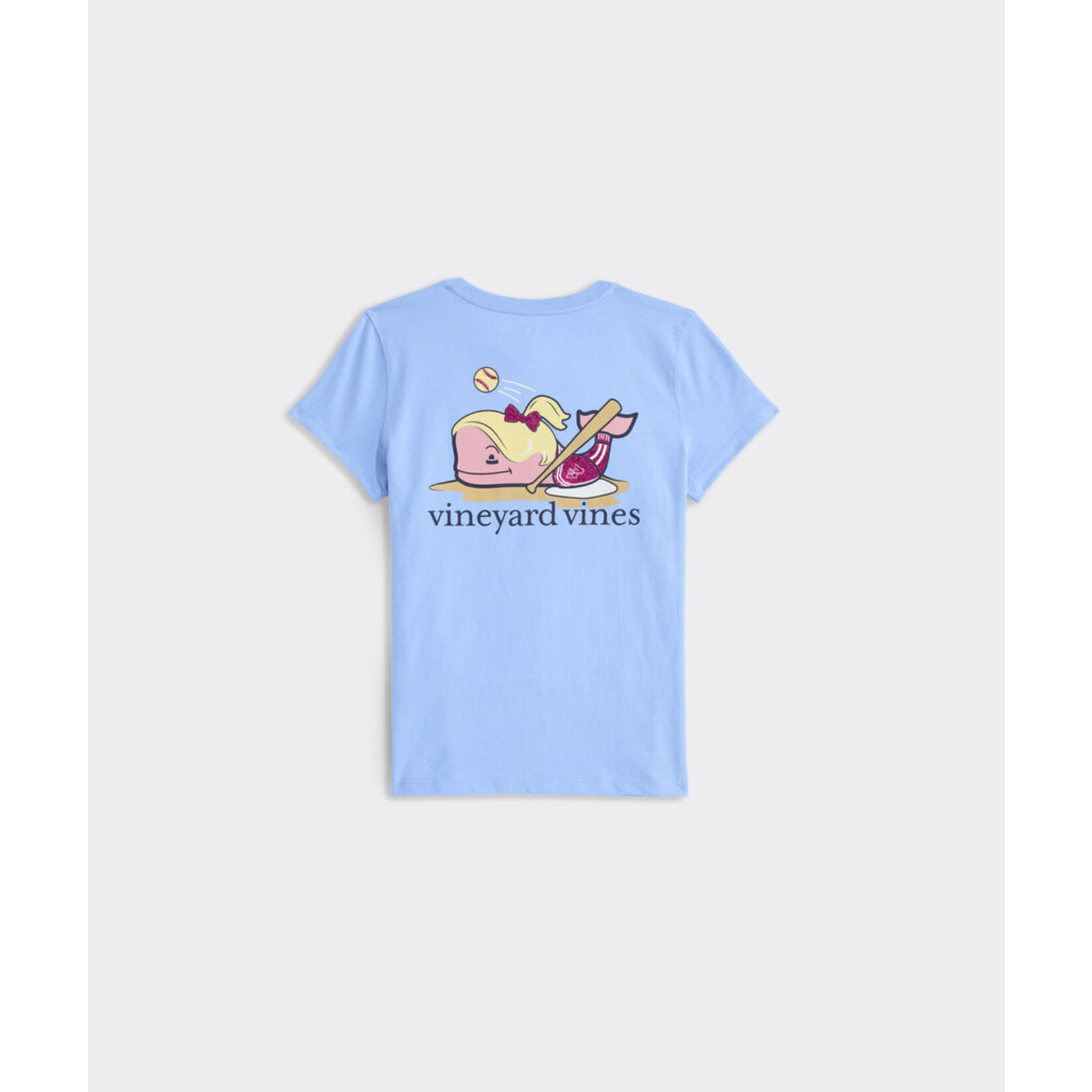 Vineyard Vines Girls Softball Whale Tee