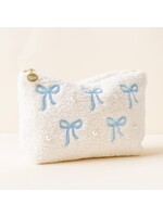 The Darling Effect Darling Effect Blue Bows Teddy Pouch