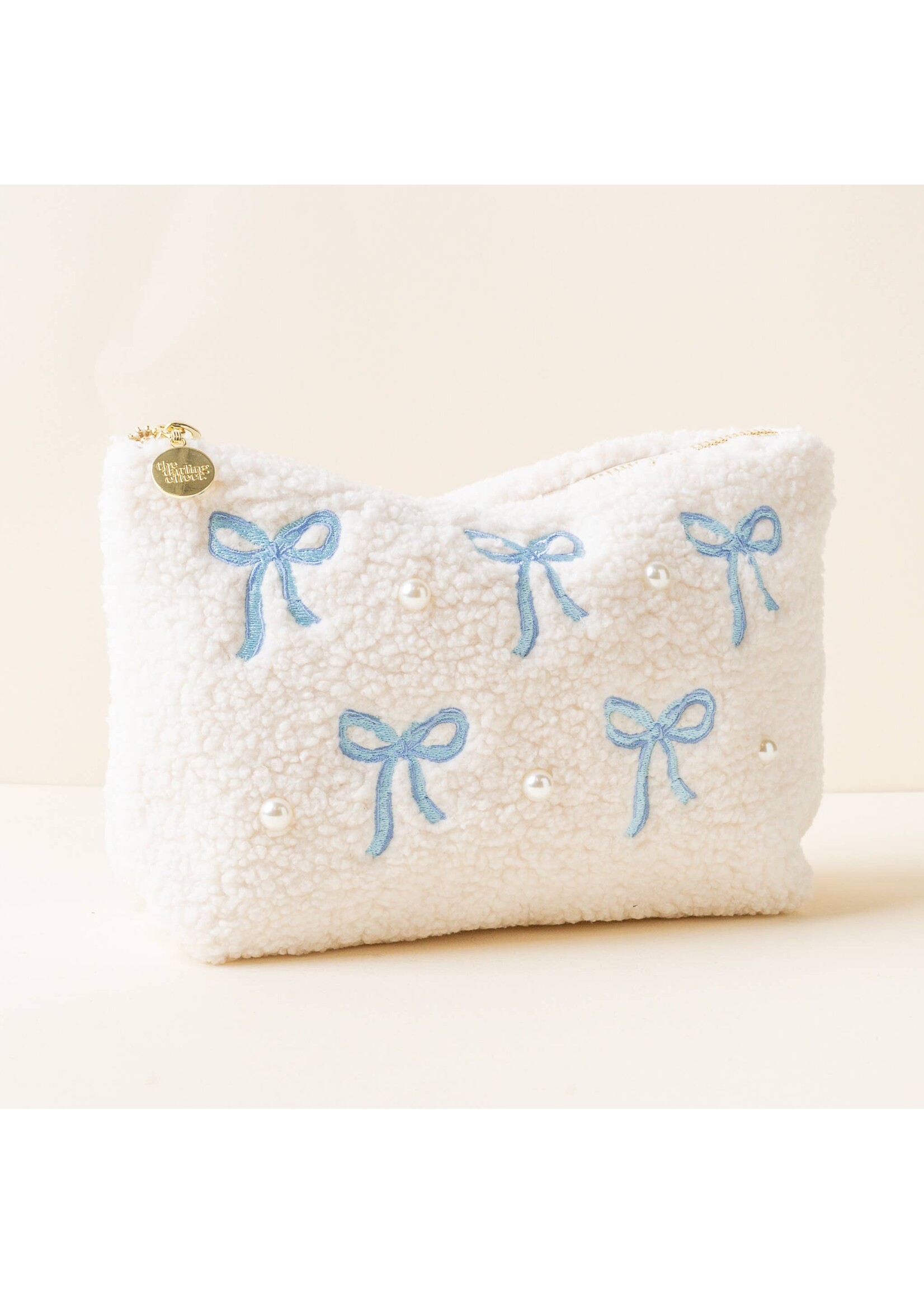 The Darling Effect Darling Effect Blue Bows Teddy Pouch