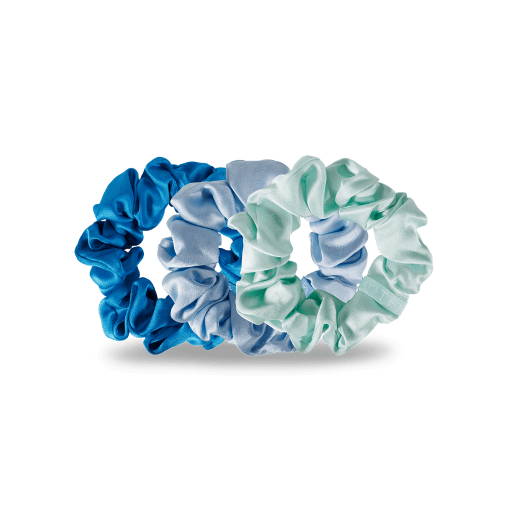 Teleties Teleties Blue Large Silk Hair Scrunchie