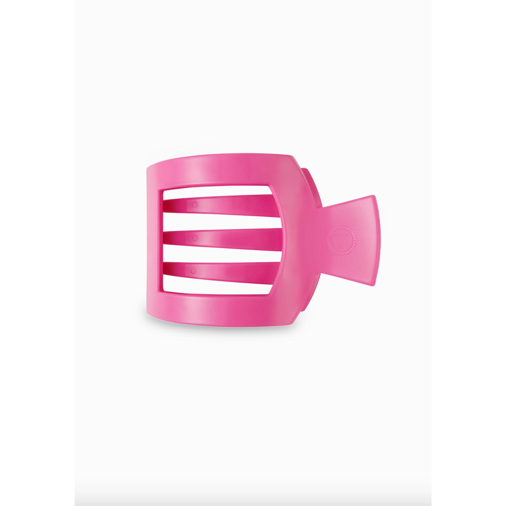 Teleties Teleties Paradise Pink Small Square Flat Clip